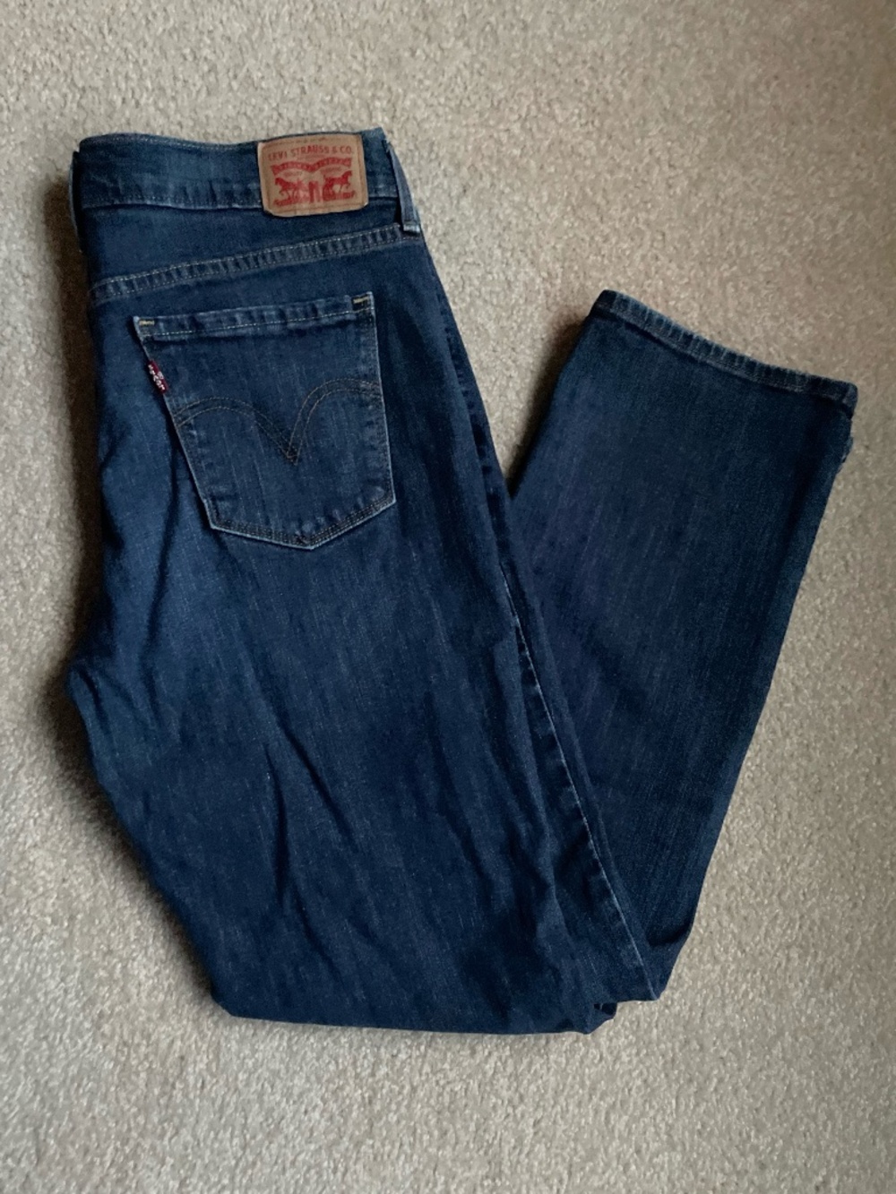 Women's Levi's 505 Straight Leg Jeans Dark Wash Blue - Size 10 Short (W30/L30)